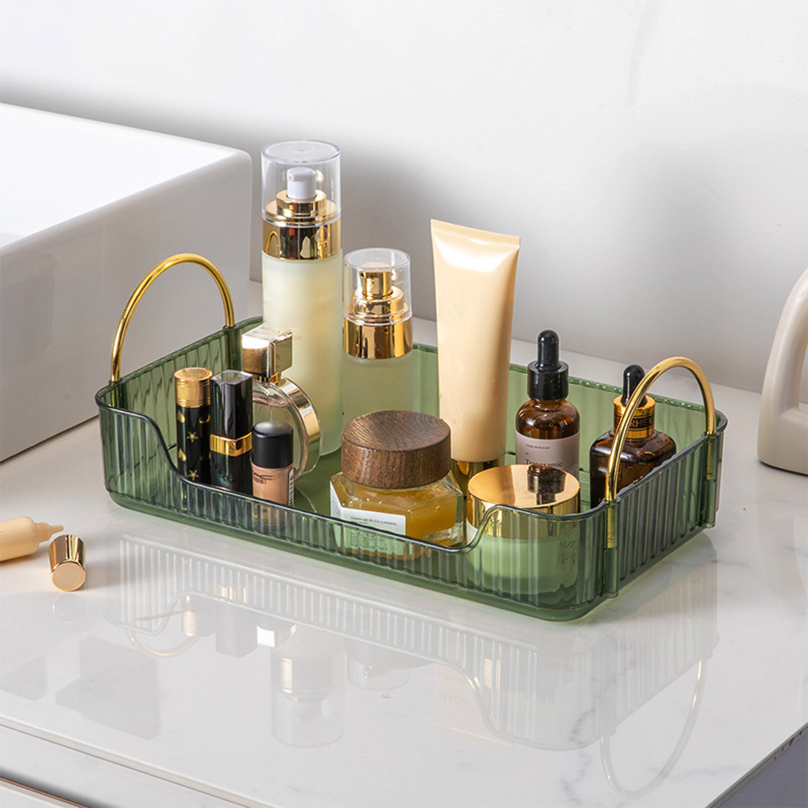 Luxury Skincare Organizer - 욕실 정리대 고급 아크릴 보관함 쥬얼리