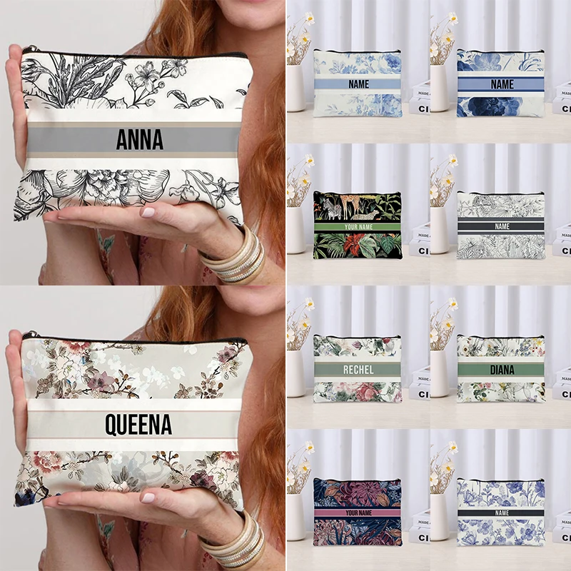 Luxury Skincare Brand - 사용자 정의 이름 빈티지 메이크업 가방