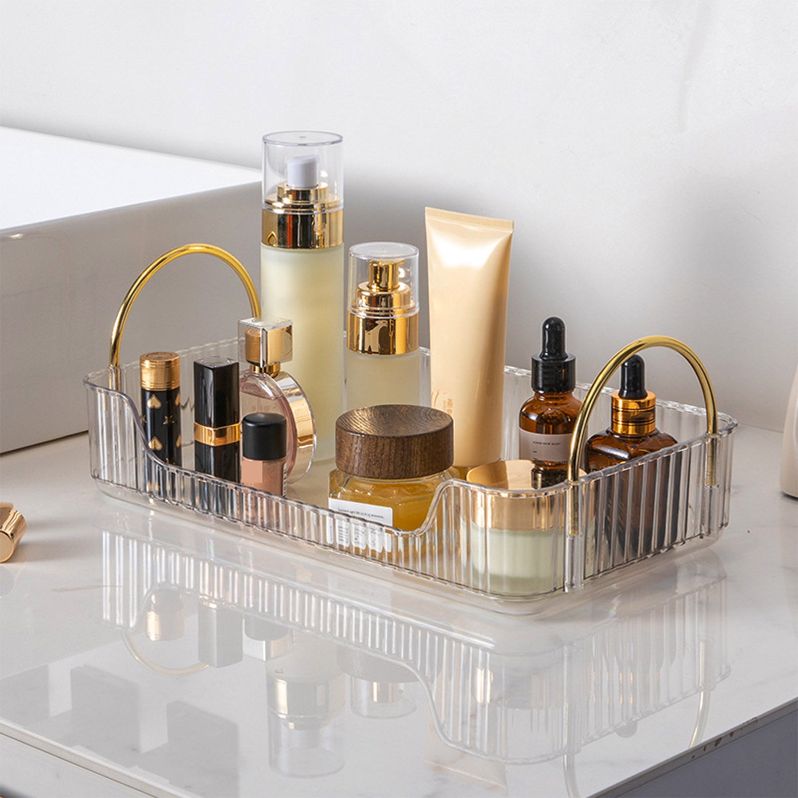 욕실 정리대 고급 아크릴 보관함 쥬얼리 화장품 메이크업 - Luxury Skincare Organizer 리뷰 및 가격