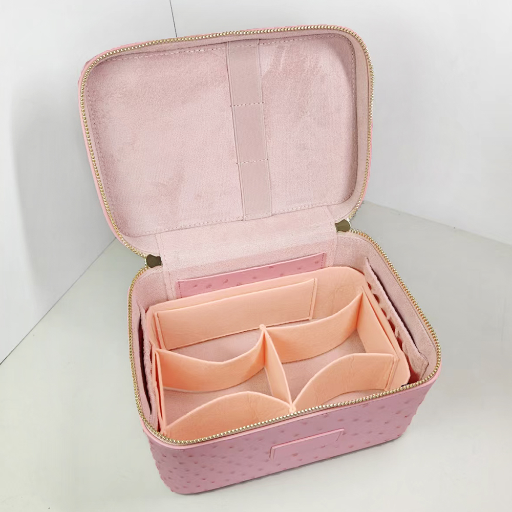 럭셔리 타조 모조 가죽 여성 메이크업 화장품 가방, 맞 - Luxury Skincare Organizer 리뷰 및 가격