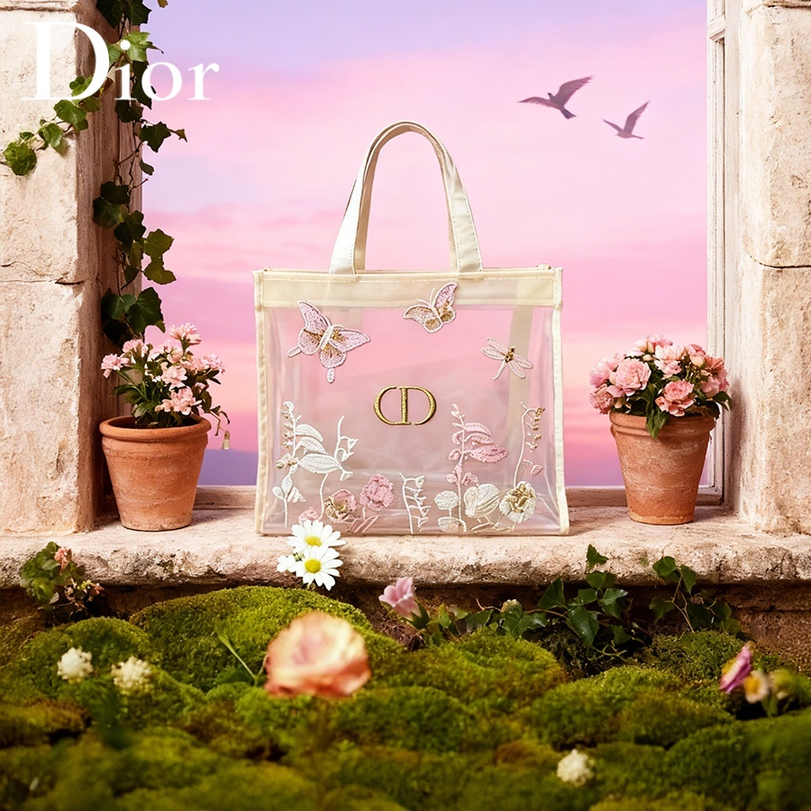 크리스찬 디올 디올의 가방 럭셔리 디자이너 반투명 메쉬 - Luxury Skincare Products 리뷰 및 가격