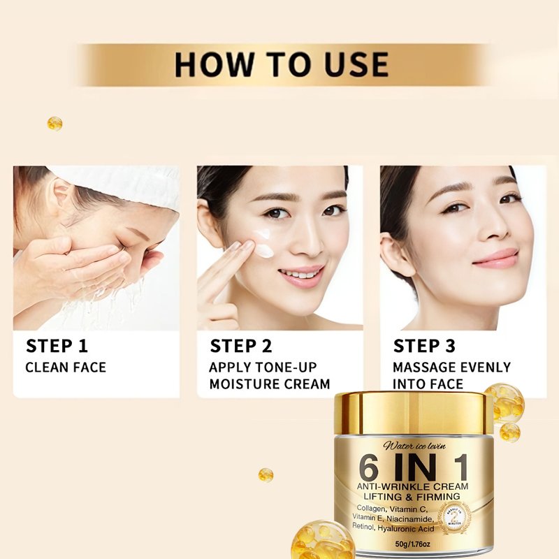 6-in-1 주름개선 크림. 리프트 효과를 주고, 탄력 - Luxury Skincare Products 리뷰 및 가격