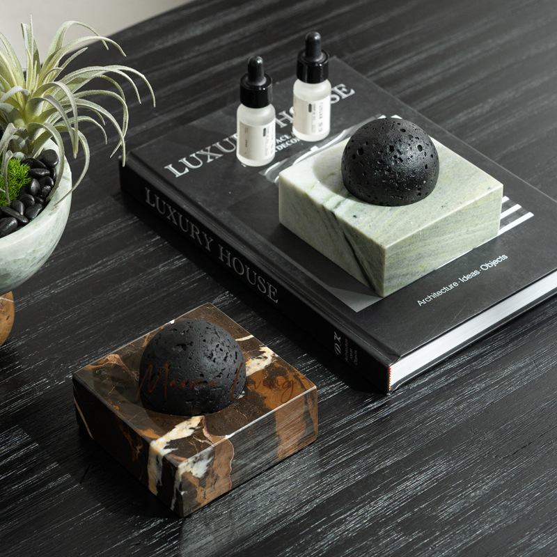대리석 받침대가 있는 블랙 라바석 디퓨저, 가정, 사무 - Luxury Skincare Oil 리뷰 및 가격
