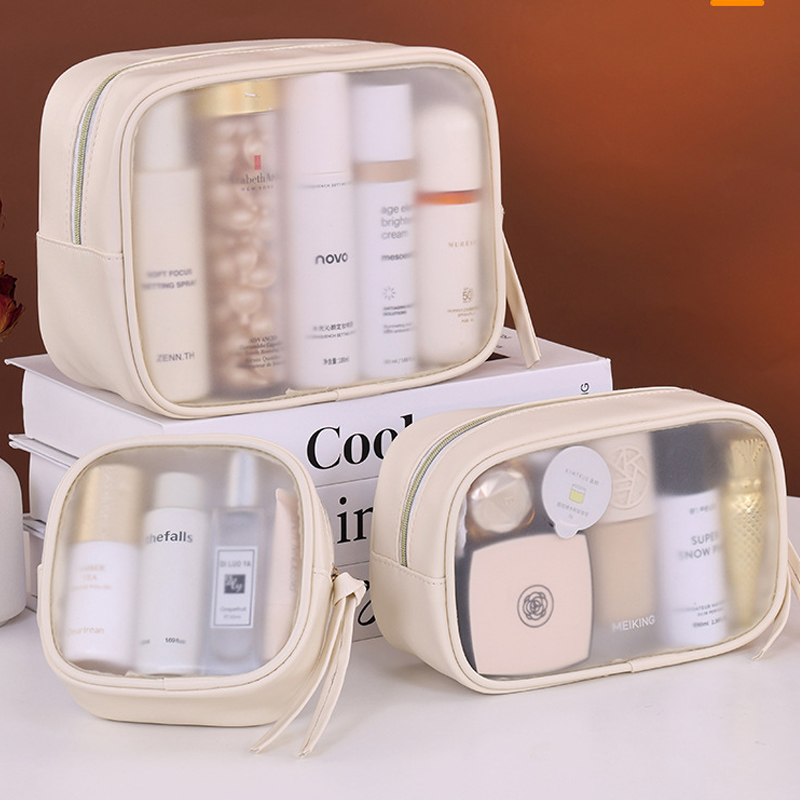 PVC 무광 반투명 화장품 가방 - 대용량 고급 메이크 - Luxury Skincare Organizer 리뷰 및 가격