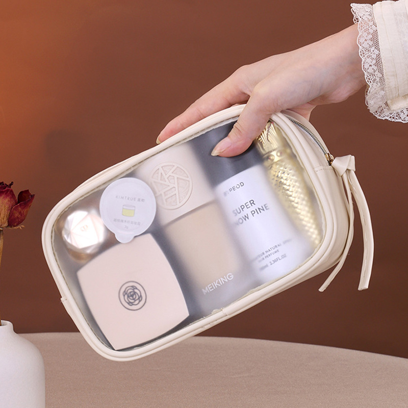 PVC 무광 반투명 화장품 가방 - 대용량 고급 메이크 - Luxury Skincare Organizer 리뷰 및 가격
