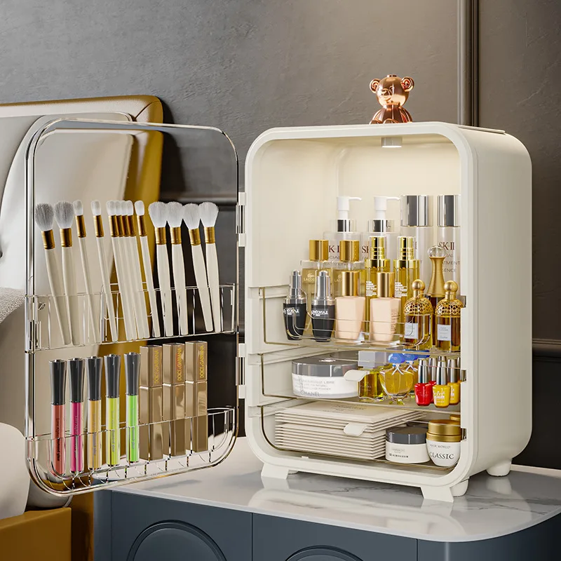 북유럽 스타일 고급 데스크탑 화장품 수납함 LED 조명 - Luxury Skincare Organizer 리뷰 및 가격