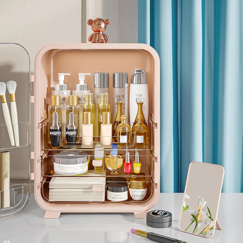북유럽 스타일 고급 데스크탑 화장품 수납함 LED 조명 - Luxury Skincare Organizer 리뷰 및 가격