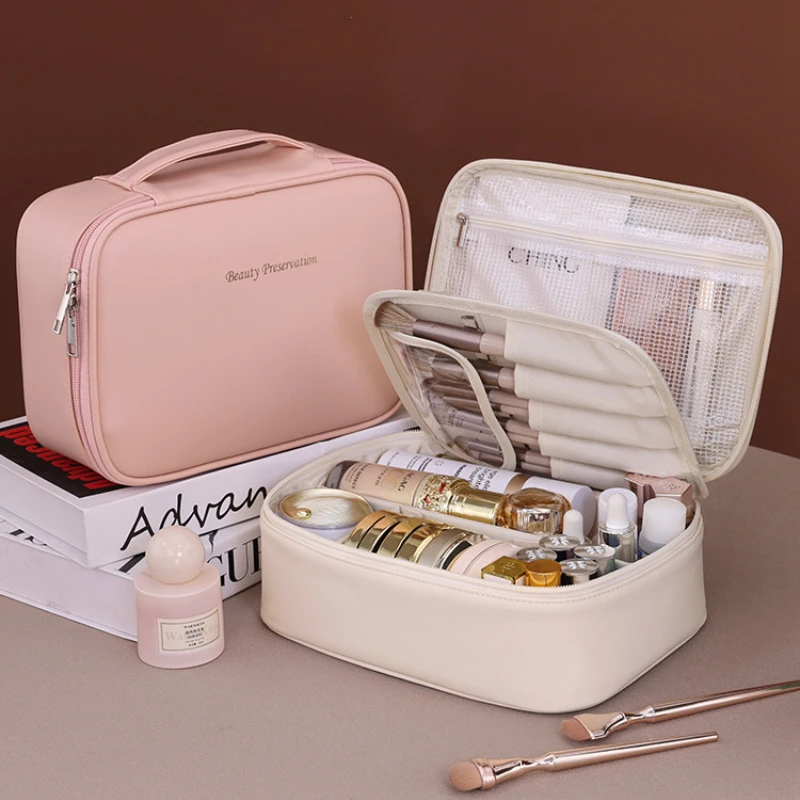 새로운 여성용 대용량 화장품 가방 휴대용 고급 여행용  - Luxury Skincare Organizer 리뷰 및 가격